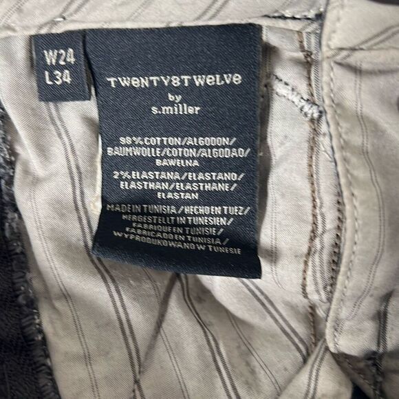 TWENTY8TWELVE by S. Miller Moto Zip Jeans  24 Black Skinny Gold Hardware - Picture 12 of 12